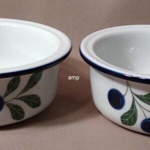 Dansk Berries Blueberry Lot of 2 Ramkins NEW WITH STICKER!